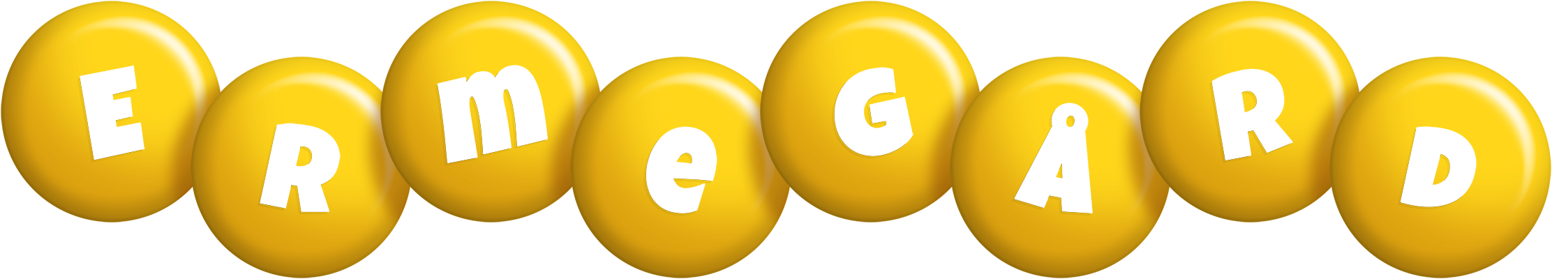 Ermegård candy-yellow logo