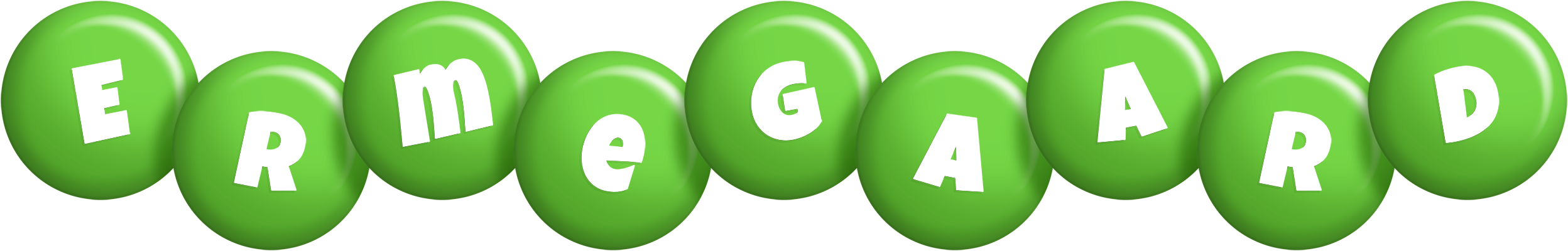Ermegaard candy-green logo