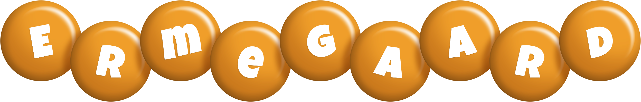 Ermegaard candy-orange logo