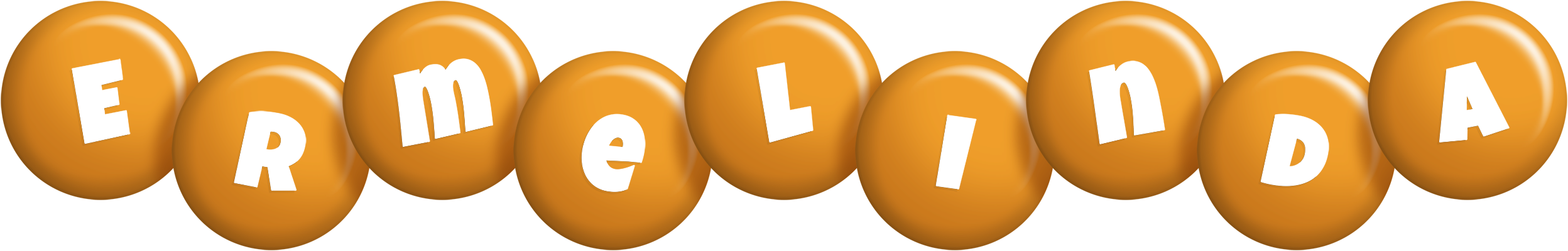 Ermelinda candy-orange logo