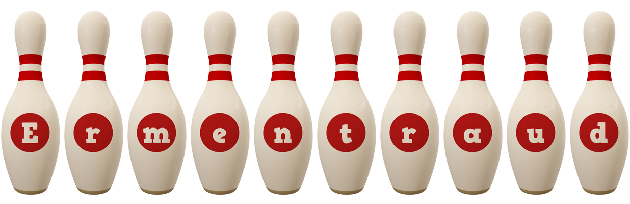Ermentraud bowling-pin logo