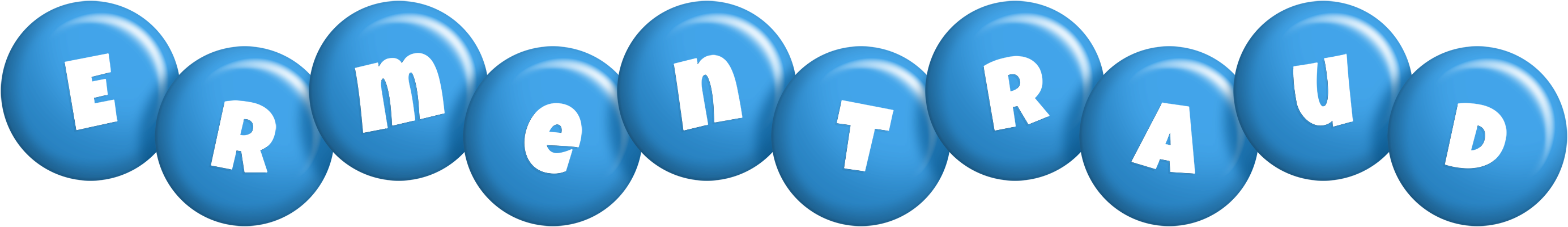 Ermentraud candy-blue logo