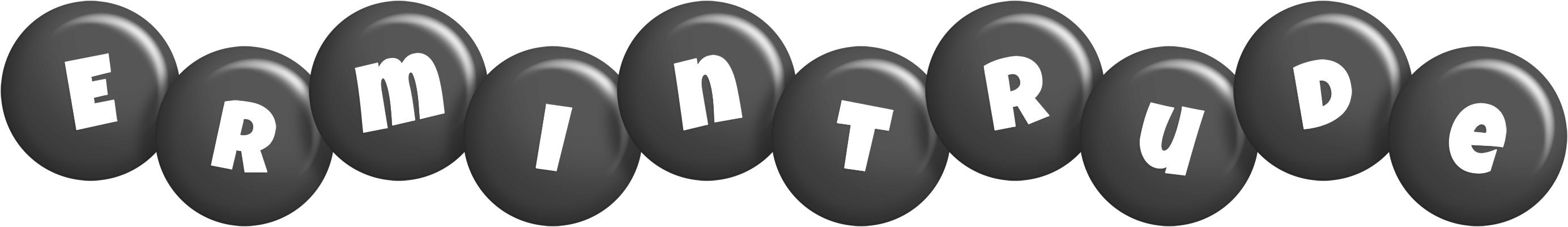Ermintrude candy-black logo