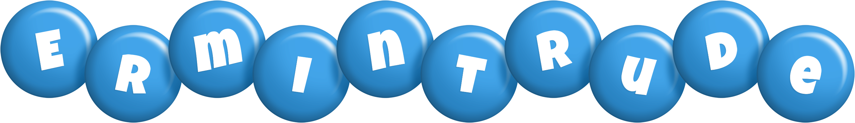 Ermintrude candy-blue logo