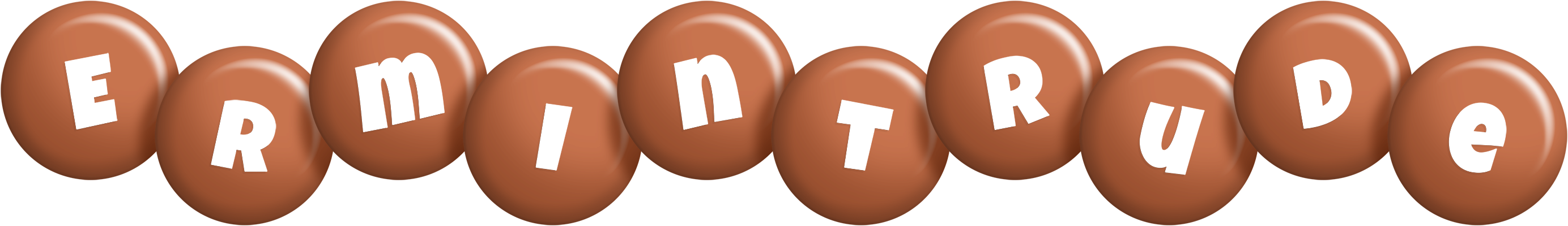 Ermintrude candy-brown logo