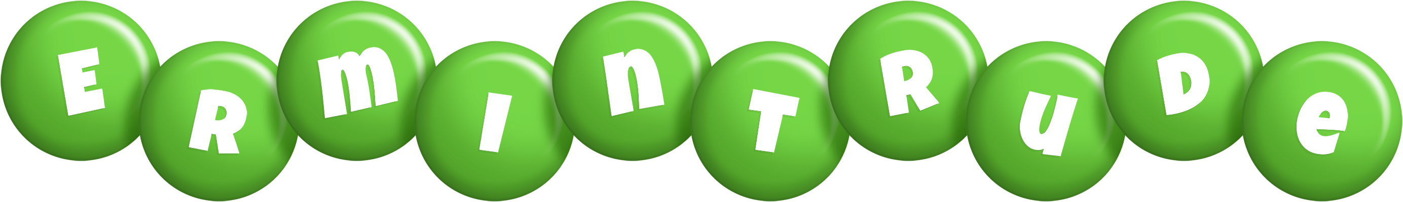 Ermintrude candy-green logo