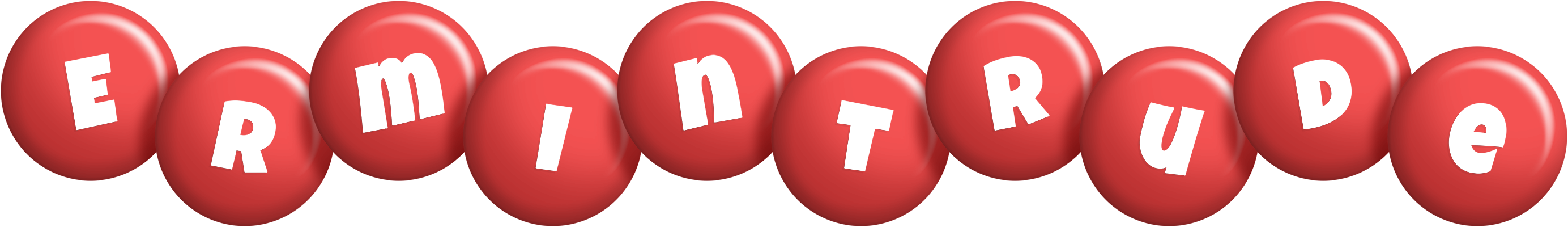 Ermintrude candy-red logo