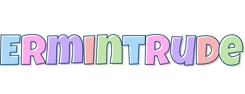 Ermintrude pastel logo