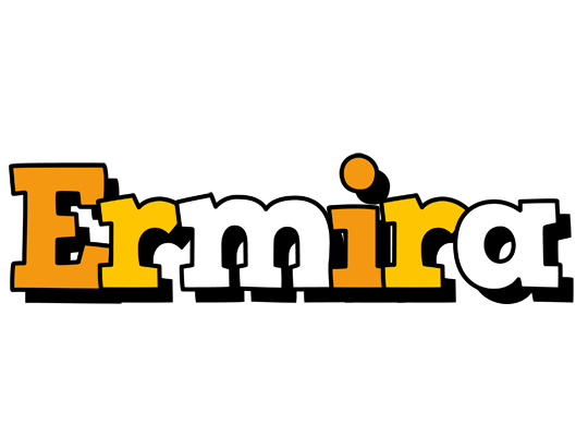 Ermira cartoon logo