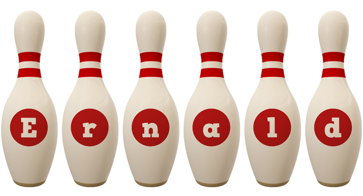 Ernald bowling-pin logo
