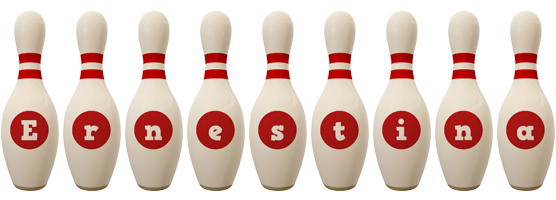 Ernestina bowling-pin logo