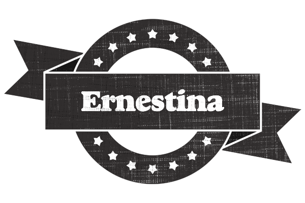Ernestina grunge logo