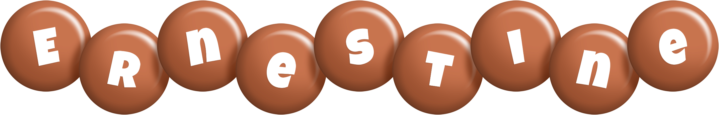 Ernestine candy-brown logo
