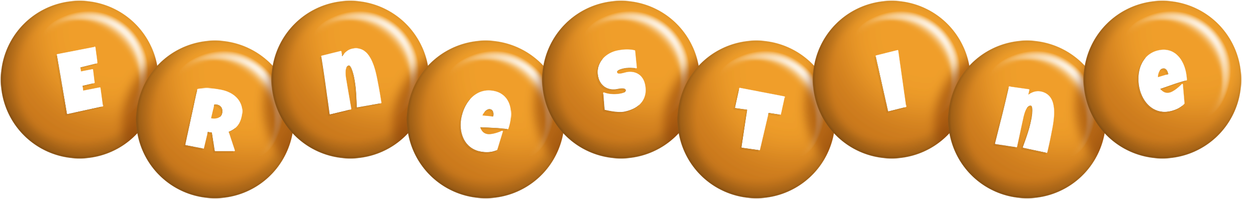 Ernestine candy-orange logo