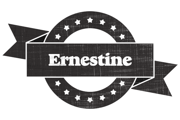 Ernestine grunge logo