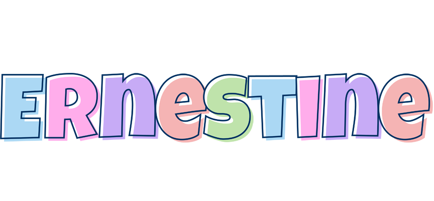 Ernestine pastel logo