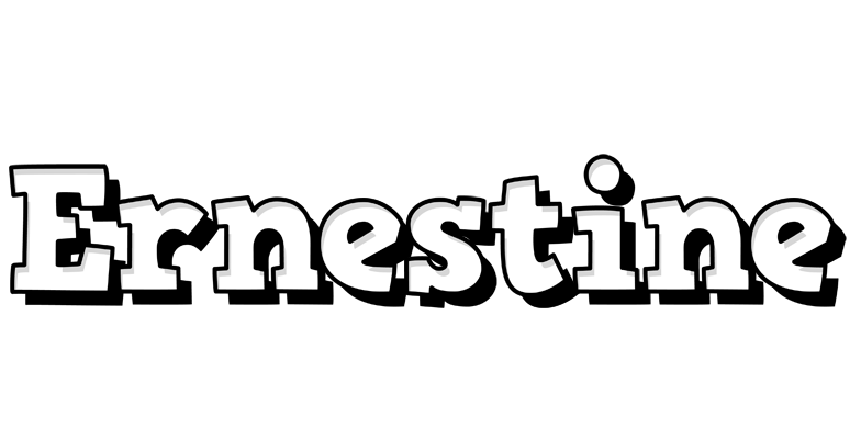 Ernestine snowing logo