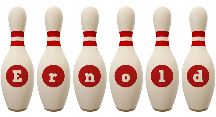 Ernold bowling-pin logo