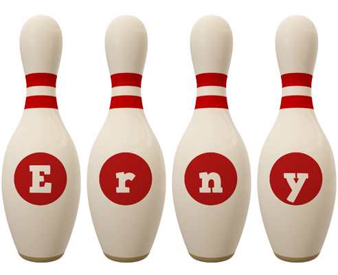 Erny bowling-pin logo