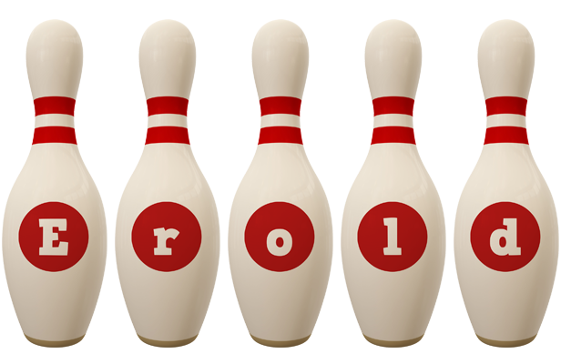 Erold bowling-pin logo