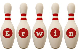 Erwin bowling-pin logo
