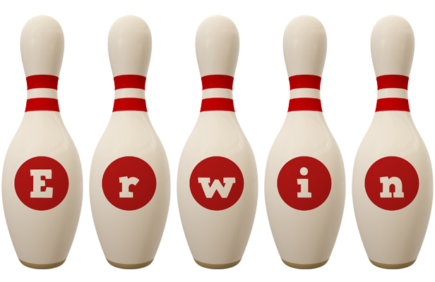 Erwin bowling-pin logo