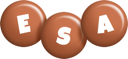 Esa candy-brown logo