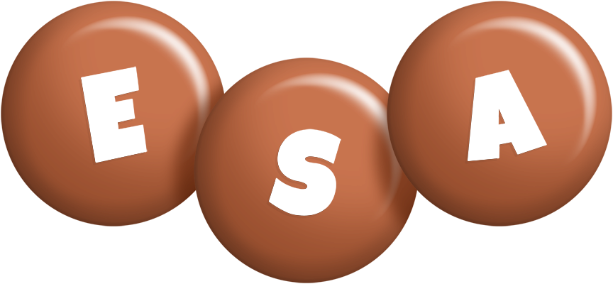 Esa candy-brown logo