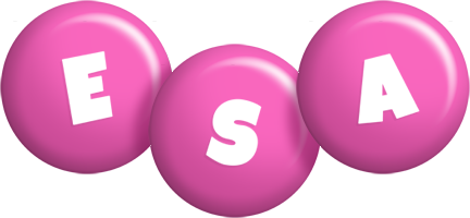 Esa candy-pink logo