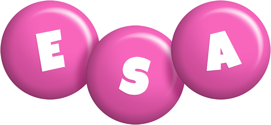 Esa candy-pink logo