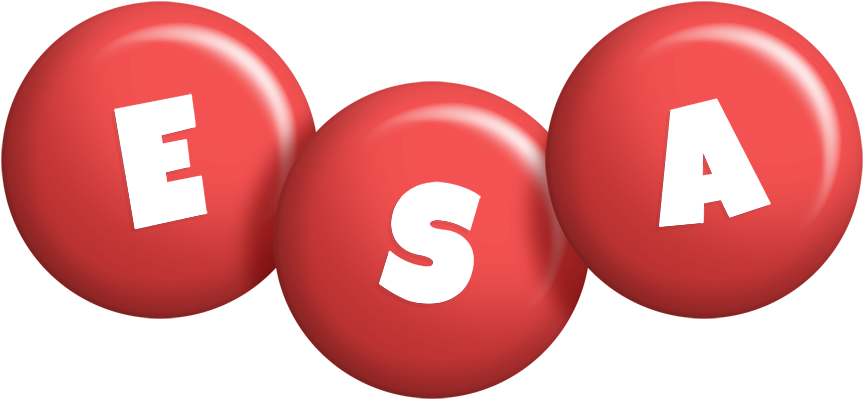 Esa candy-red logo