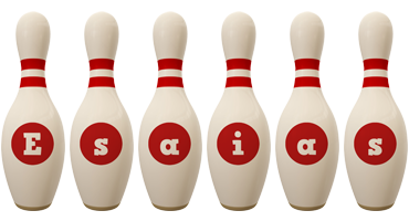 Esaias bowling-pin logo