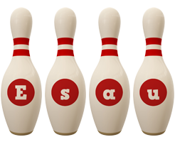 Esau bowling-pin logo