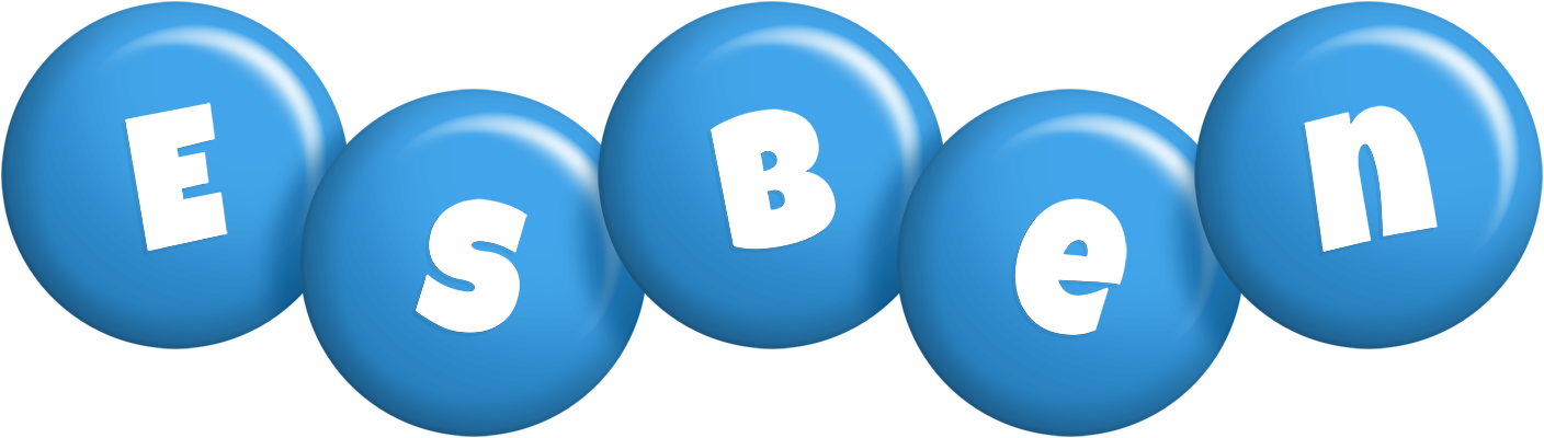 Esben candy-blue logo