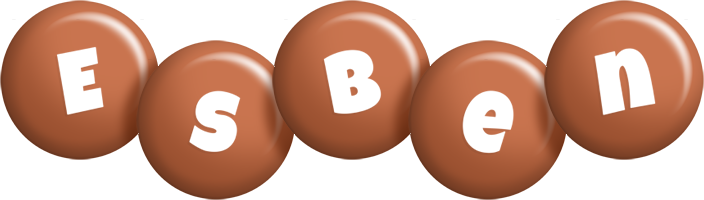 Esben candy-brown logo