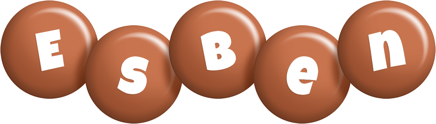Esben candy-brown logo