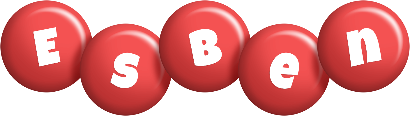 Esben candy-red logo