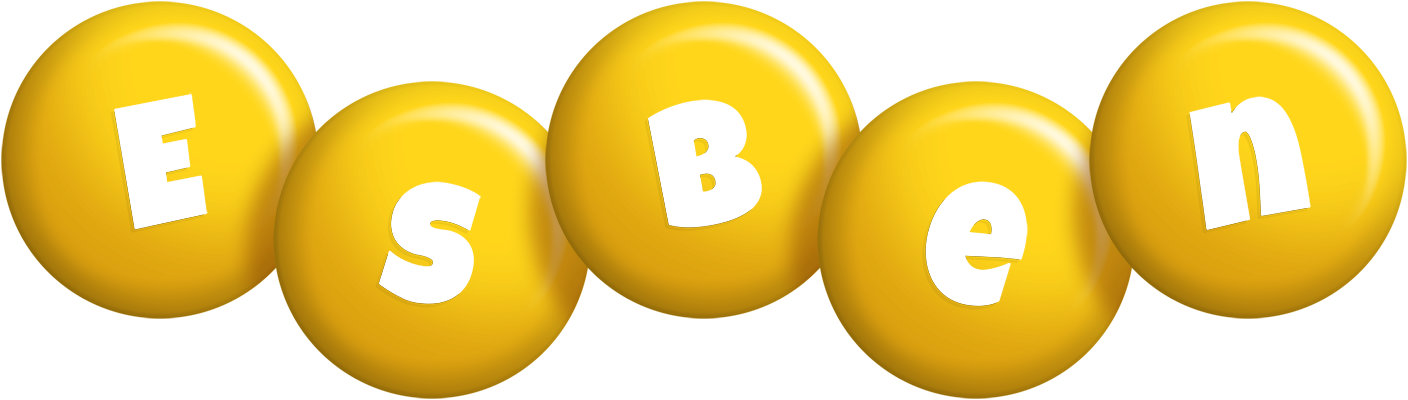 Esben candy-yellow logo