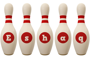 Eshaq bowling-pin logo