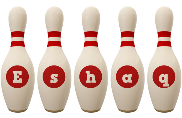 Eshaq bowling-pin logo