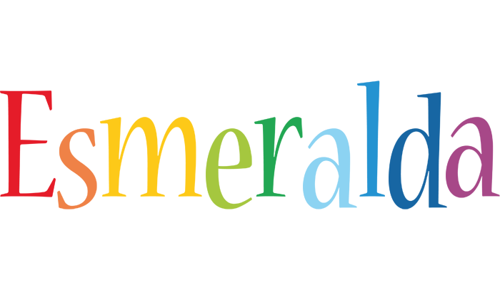 Esmeralda birthday logo