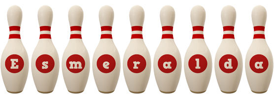 Esmeralda bowling-pin logo