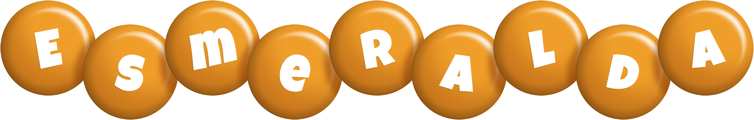 Esmeralda candy-orange logo