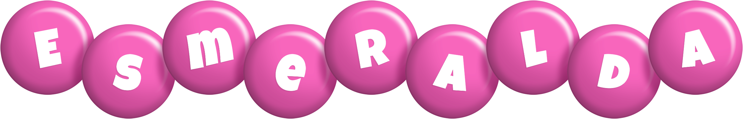 Esmeralda candy-pink logo