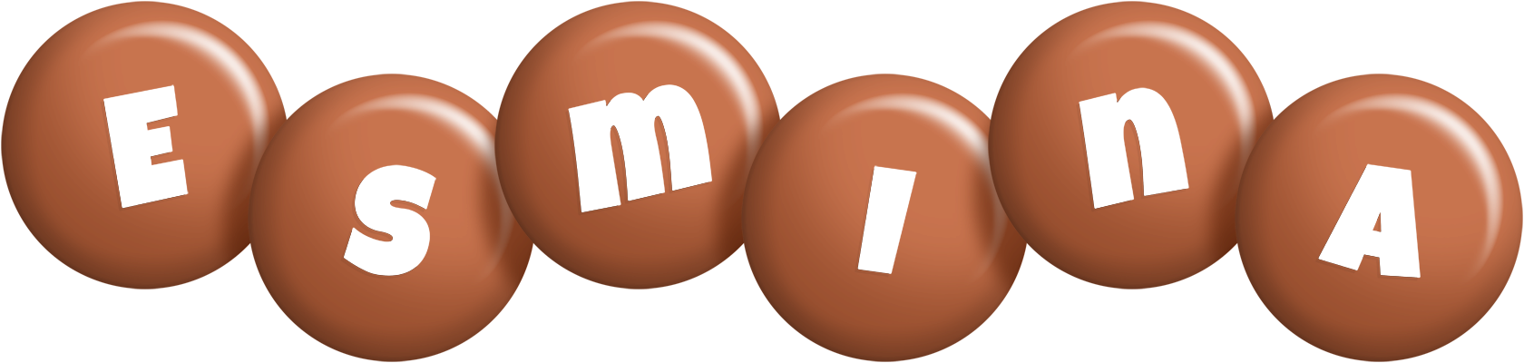 Esmina candy-brown logo