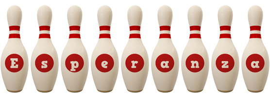 Esperanza bowling-pin logo