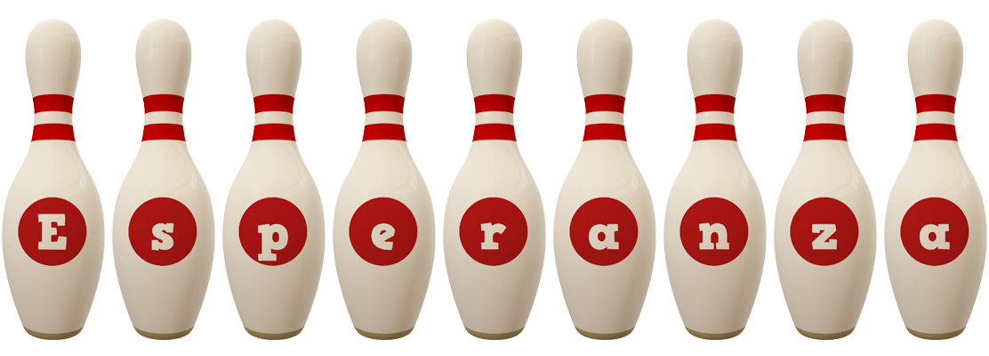 Esperanza bowling-pin logo