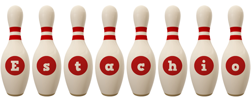 Estachio bowling-pin logo