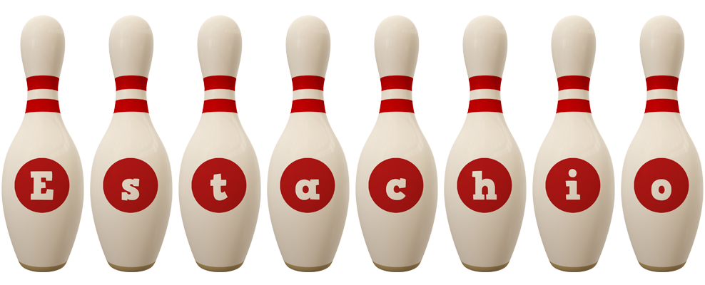 Estachio bowling-pin logo