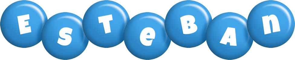 Esteban candy-blue logo